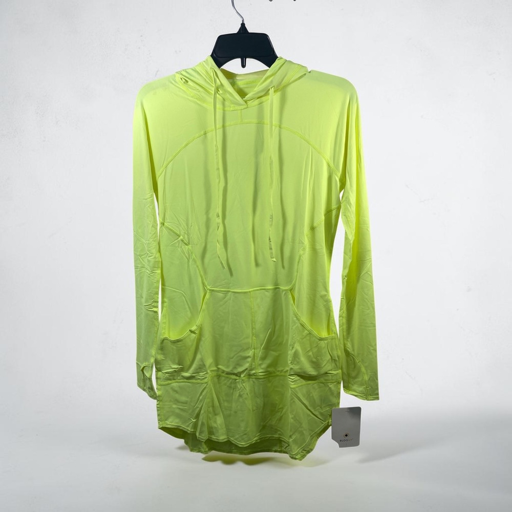BloqUV Neon Yellow Sun Protection Hoodie Long Sleeve UPF 50+ Small 2009